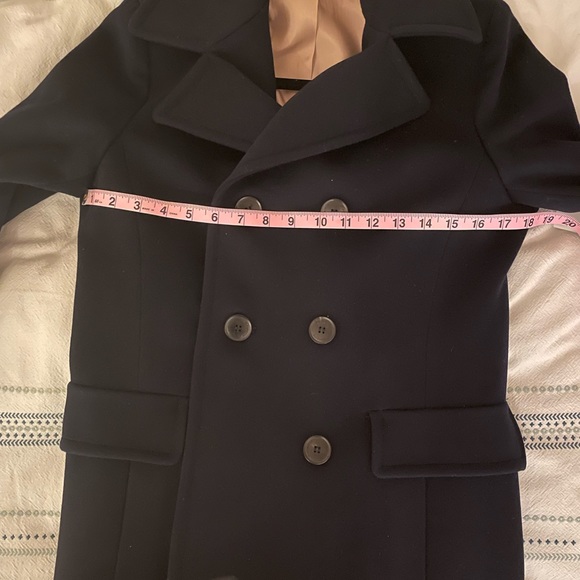 NWT FLEURETTE LORO PIANA Eden navy wool double breasted peacoat - Picture 11 of 13